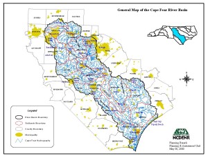 Writing - WTR - 2 - Map of the Cape Fear River Basin