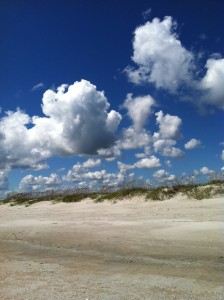 Puffy little nascent cumulus clouds over Mas (TFT)